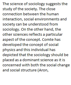 science of sociology